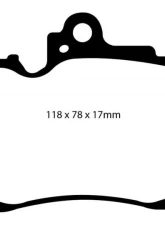 EBC Brakes Yellowstuff Our Flagship range Front Disc Brake Pad Set FMSI D1118 Lexus Front                                     - DP41589R - Image 3