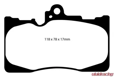 EBC Brakes Yellowstuff Our Flagship range Front Disc Brake Pad Set FMSI D1118 Lexus Front - DP41589R