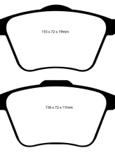 EBC Brakes Yellowstuff Our Flagship range Front Disc Brake Pad Set FMSI D979 Volvo Front                                     - DP41679R - Image 3