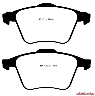 EBC Brakes Yellowstuff Our Flagship range Front Disc Brake Pad Set FMSI D979 Volvo Front - DP41679R