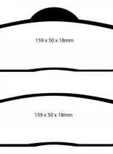 EBC Brakes Yellowstuff Our Flagship range Rear Disc Brake Pad Set FMSI D1012 Rear                                     - DP41697R - Image 3