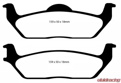 EBC Brakes Yellowstuff Our Flagship range Rear Disc Brake Pad Set FMSI D1012 Rear - DP41697R