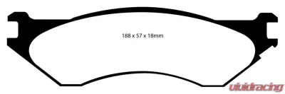 EBC Brakes Yellowstuff Our Flagship range Rear Disc Brake Pad Set FMSI D1077 Dodge Ram 1500 Rear 2004-2008 - DP41729R