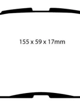 EBC Brakes Yellowstuff Our Flagship range Front Disc Brake Pad Set FMSI D1178 Lexus IS250 Front 2006-2015 2.5L V6                                     - DP41772R - Image 3