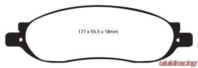 EBC Brakes Yellowstuff Our Flagship range Rear Disc Brake Pad Set FMSI D1068 Ford Rear - DP41778R