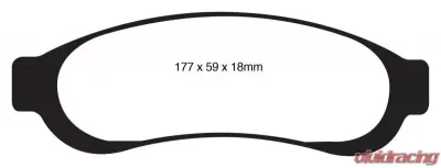 EBC Brakes Yellowstuff Our Flagship range Rear Disc Brake Pad Set FMSI D1067 Ford F-350 Rear 2005-2010 - DP41779R