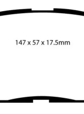 EBC Brakes Yellowstuff Our Flagship range Front Disc Brake Pad Set FMSI D1211 Front                                     - DP41792R - Image 3