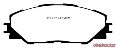 EBC Brakes Yellowstuff Our Flagship range Front Disc Brake Pad Set FMSI D1211 Front - DP41792R
