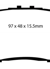 EBC Brakes Yellowstuff Our Flagship range Rear Disc Brake Pad Set FMSI D1212 Rear                                     - DP41793R - Image 3