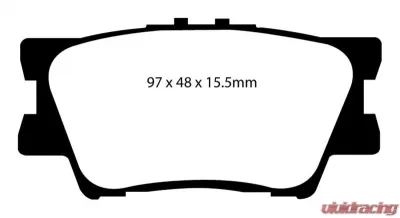 EBC Brakes Yellowstuff Our Flagship range Rear Disc Brake Pad Set FMSI D1212 Rear - DP41793R