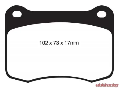 EBC Brakes Yellowstuff Our Flagship range Rear Disc Brake Pad Set FMSI D1366 Lexus IS-F Rear 2008-2014 5.0L V8 - DP41820R