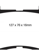 EBC Brakes Yellowstuff Our Flagship range Front Disc Brake Pad Set FMSI D1346 Front                                     - DP41823R - Image 3