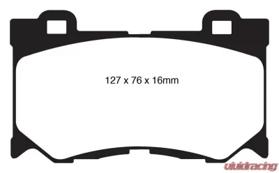 EBC Brakes Yellowstuff Our Flagship range Front Disc Brake Pad Set FMSI D1346 Front - DP41823R