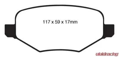 EBC Brakes Yellowstuff Our Flagship range Rear Disc Brake Pad Set FMSI D1377 Rear - DP41826R