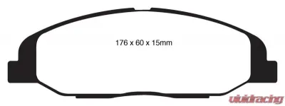 EBC Brakes Yellowstuff Our Flagship range Front Disc Brake Pad Set FMSI D1332 Cadillac Front - DP41827R