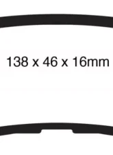 EBC Brakes Yellowstuff Our Flagship range Rear Disc Brake Pad Set FMSI D1337 Rear                                     - DP41829R - Image 3