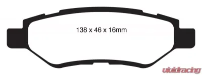 EBC Brakes Yellowstuff Our Flagship range Rear Disc Brake Pad Set FMSI D1337 Rear - DP41829R