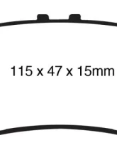 EBC Brakes Yellowstuff Our Flagship range Rear Disc Brake Pad Set FMSI D1391 Rear                                     - DP41850R - Image 3