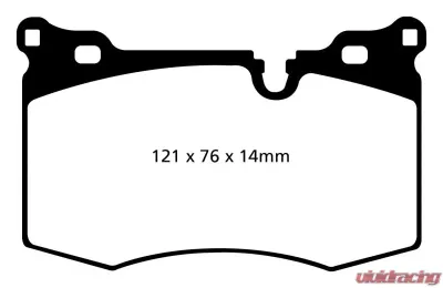 EBC Brakes Yellowstuff Our Flagship range Front Disc Brake Pad Set FMSI D1403 Front - DP41854R