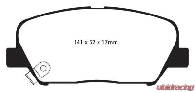 EBC Brakes Yellowstuff Our Flagship range Front Disc Brake Pad Set FMSI D1413 Front - DP41856R