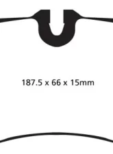 EBC Brakes Yellowstuff Our Flagship range Rear Disc Brake Pad Set FMSI D1417 Porsche Rear                                     - DP41858R - Image 3