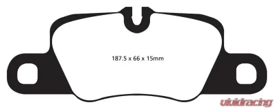 EBC Brakes Yellowstuff Our Flagship range Rear Disc Brake Pad Set FMSI D1417 Porsche Rear - DP41858R