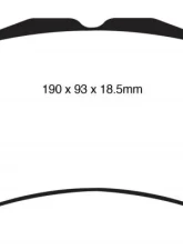 EBC Brakes Yellowstuff Our Flagship range Front Disc Brake Pad Set FMSI D1382 Nissan GTR Front 3.8L V6 2009-2021                                     - DP41983R - Image 3