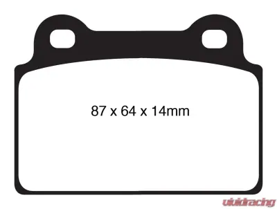 EBC Brakes Yellowstuff Our Flagship range Rear Disc Brake Pad Set FMSI D1368 Mitsubishi Rear - DP41985R