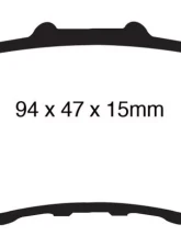 EBC Brakes Yellowstuff Our Flagship range Rear Disc Brake Pad Set FMSI D1336 Rear                                     - DP41987R - Image 3