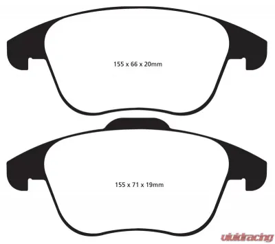 EBC Brakes Yellowstuff Our Flagship range Front Disc Brake Pad Set FMSI D1375 Front - DP41997R