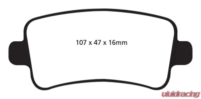 EBC Brakes Yellowstuff Our Flagship range Rear Disc Brake Pad Set FMSI D1430 Rear - DP42016R
