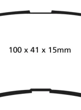 EBC Brakes Yellowstuff Our Flagship range Rear Disc Brake Pad Set FMSI D1313 Rear                                     - DP42031R - Image 3