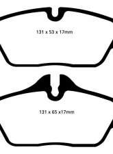 EBC Brakes Yellowstuff Our Flagship range Front Disc Brake Pad Set FMSI D1308 Front                                     - DP42056R - Image 3