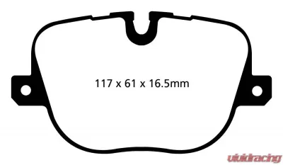 EBC Brakes Yellowstuff Our Flagship range Rear Disc Brake Pad Set FMSI D1427 Land Rover Rear - DP42068R