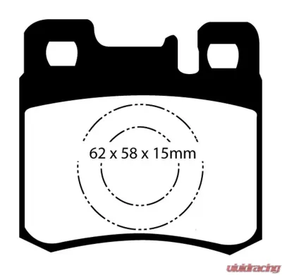 EBC Brakes Yellowstuff Our Flagship range Rear Disc Brake Pad Set FMSI D495 Mercedes-Benz Rear - DP4846R