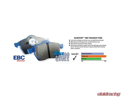 EBC Brakes Bluestuff NDX Fastest Street and Race Pads Front Disc Brake Pad Set FMSI Lotus Esprit Front 1999-2004 3.5L V8 - DP5002NDX