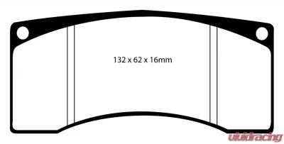 EBC Brakes Bluestuff NDX Fastest Street and Race Pads Front Disc Brake Pad Set FMSI DR005 Ford Front - DP5016NDX