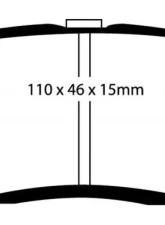 EBC Brakes Greenstuff Street sport Rear Disc Brake Pad Set FMSI D1275 Rear                                     - DP61797 - Image 3