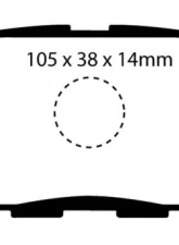 EBC Brakes Greenstuff Street sport Rear Disc Brake Pad Set FMSI D1288 Rear                                     - DP61955 - Image 3