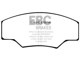 EBC Brakes RP-1 Racing Brake Pads Alcon | AP Racing | Hi-Spec