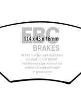EBC Brakes RP-1 Racing Brake Pads Alcon | AP Racing | Hi-Spec                                     - DP8003RP1 - Image 3