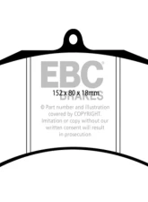 EBC Brakes RP-1 Racing Brake Pads AP Racing | Hi-Spec                                     - DP8005RP1 - Image 3