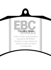 EBC Brakes RP-1 Racing Brake Pads Alcon | AP Racing | D2Racing | K-Sport                                     - DP8032RP1 - Image 3