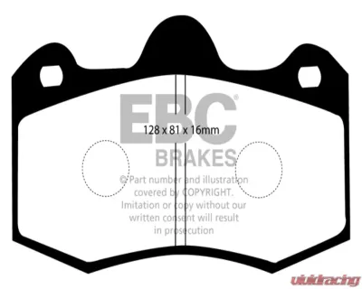 EBC Brakes RP-1 Racing Brake Pads Alcon | AP Racing | Lotus Evora | Exige - DP8036RP1