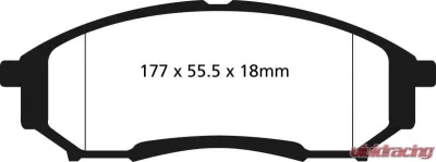 EBC Brakes Orangestuff Disc Brake Pad Set FMSI D1068 Ford Rear 2005-2007 - ED91778