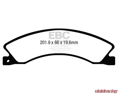 EBC Brakes Orangestuff Disc Brake Pad Set FMSI D1565 Nissan Titan Rear 2016-2018 - ED93021