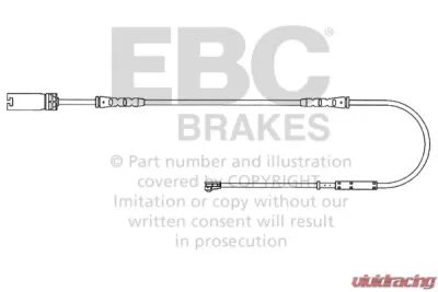 EBC Brakes Wear Leads Front Disc Brake Pad Wear Sensor FMSI D1061 BMW 128i Front 2010-2013 - EFA136