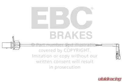 EBC Brakes Wear Leads Rear Disc Brake Pad Wear Sensor FMSI D1547 Audi Rear 2012-2021 - EFA156