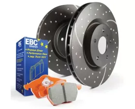 EBC Brakes S8KF Kit Number Front Disc Brake Pad and Rotor Kit ED91709+GD7281 Front