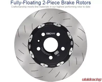 EBC Brakes Fully-Floating 2-Piece disc system G3500 alloy Brake Rotors Mitsubishi Lancer Evo 10 2.0 Turbo 08-16 - SG2F001